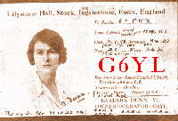 Kartka QSL od G6YL potwierdzajca czno z dnia 11.07 1928 roku 
